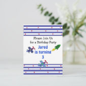 Vliegtuigen en Rockets Birthday-uitnodiging Kaart (Staand voorkant)