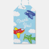 Vliegtuigen en straalvliegtuigen van de eerste ver cadeaulabel (Voorkant)