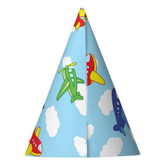 Vliegtuigen en straalvliegtuigen van de eerste ver feesthoedjes (Achterkant)