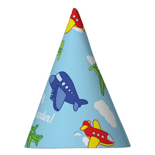 Vliegtuigen en straalvliegtuigen van de eerste ver feesthoedjes (Rechts)