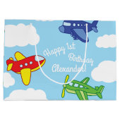 Vliegtuigen en straalvliegtuigen van de eerste ver groot cadeauzakje (Achterkant)