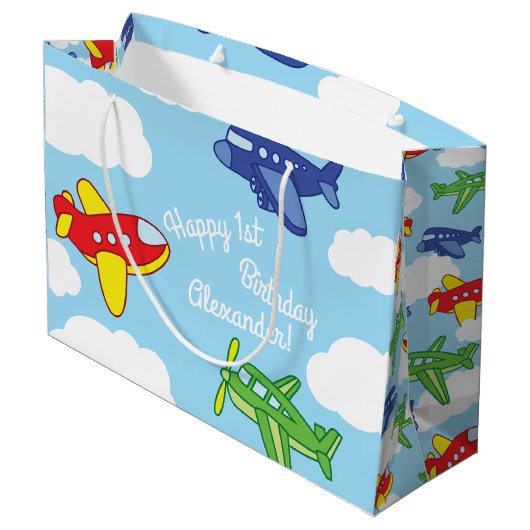 Vliegtuigen en straalvliegtuigen van de eerste ver groot cadeauzakje (Achterkant Gekanteld)