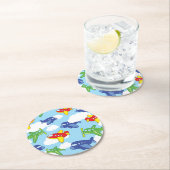 Vliegtuigen en straalvliegtuigen van de eerste ver ronde kartonnen onderzetter (Insitu)