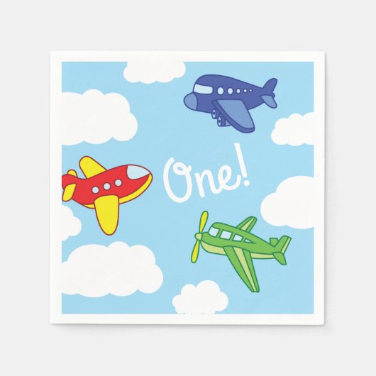 Vliegtuigen en straalvliegtuigen van de eerste ver servet (Voorkant)