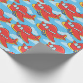 vliegtuigen en wolken cadeaupapier (Hoek)