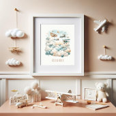 Vliegtuigen en Wolken Poster