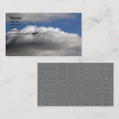 Vliegtuigen en wolken visitekaartje (Voorkant / Achterkant)