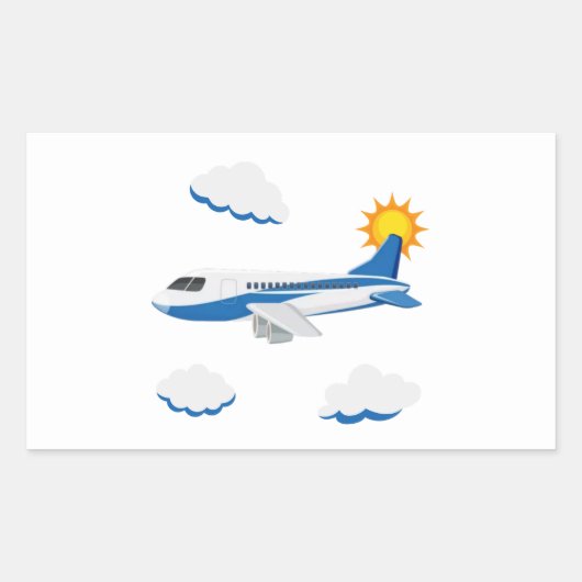 Vliegtuigen Feest Collectie! Rechthoekige Sticker (Voorkant)