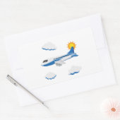 Vliegtuigen Feest Collectie! Rechthoekige Sticker (Envelop)