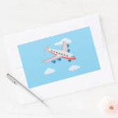 Vliegtuigen Feest Collectie! Rechthoekige Sticker (Envelop)