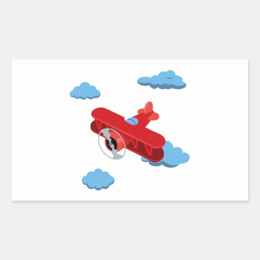 Vliegtuigen Feest Collectie! Rechthoekige Sticker (Voorkant)