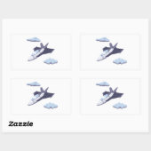 Vliegtuigen Feest Collectie! Rechthoekige Sticker (Vel)