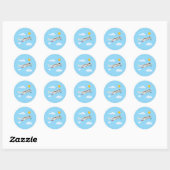 Vliegtuigen Feest Collectie! Ronde Sticker (Vel)