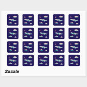 Vliegtuigen Feest Collectie! Vierkante Sticker (Vel)
