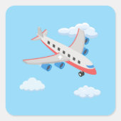 Vliegtuigen Feest Collectie! Vierkante Sticker (Voorkant)