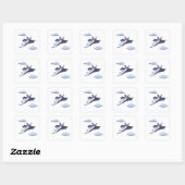 Vliegtuigen Feest Collectie! Vierkante Sticker (Vel)