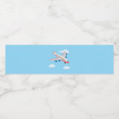 Vliegtuigen Feest Collectie! Waterfles Etiket (Enkel label)