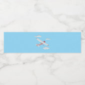 Vliegtuigen Feest Collectie! Waterfles Etiket (Enkel label)