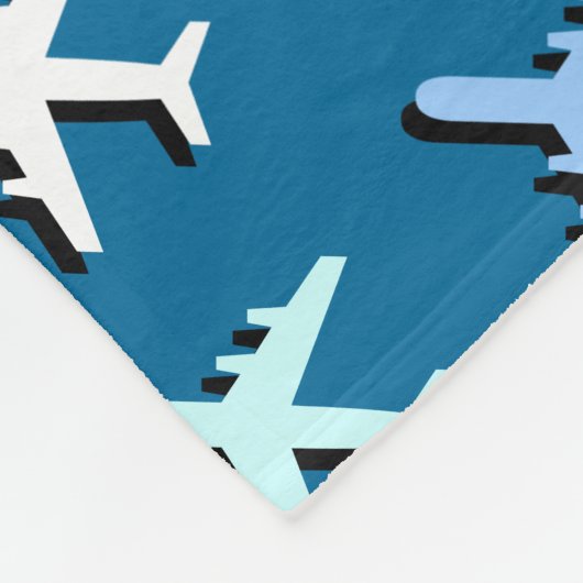 Vliegtuigen Fleece Deken (Hoek)