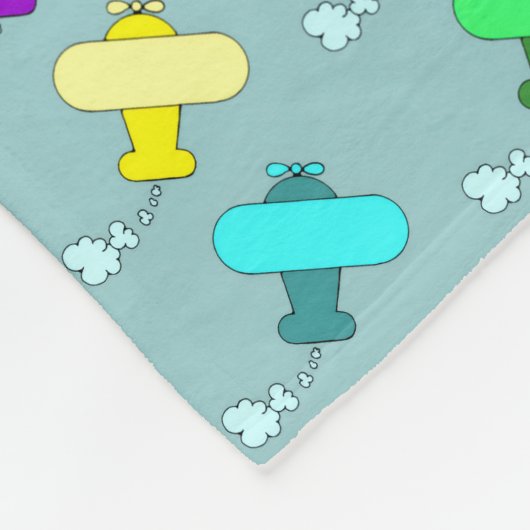 Vliegtuigen Fleece Deken (Hoek)