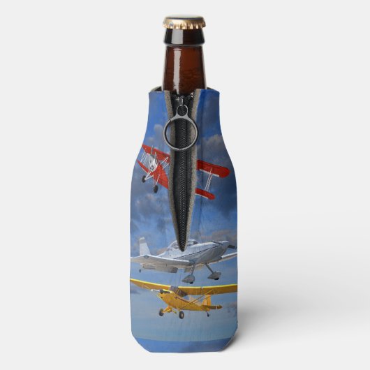 VLIEGTUIGEN FLESJESKOELER (Fles Achterkant)