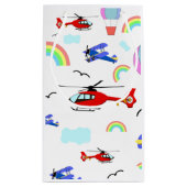Vliegtuigen, helikopters en luchtballonnen klein cadeauzakje (Achterkant)
