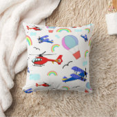 Vliegtuigen, helikopters en luchtballonnen kussen (Deken)