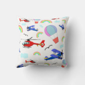 Vliegtuigen, helikopters en luchtballonnen kussen (Achterkant)