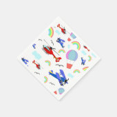 Vliegtuigen, helikopters en luchtballonnen servet (Hoek)