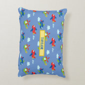 Vliegtuigen, helikopters en wolkenkrabbers Kunstwe Accent Kussen (Achterkant (Verticaal))