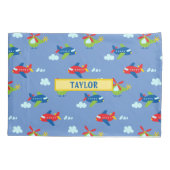 Vliegtuigen, helikopters en wolkenkrabbers Kunstwe Kussensloop (Achterkant)