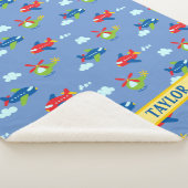 Vliegtuigen, helikopters en wolkenkrabbers Kunstwe Sherpa Deken (3/4)