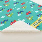 Vliegtuigen, helikopters en wolkenkrabbers Kunstwe Sherpa Deken (3/4)