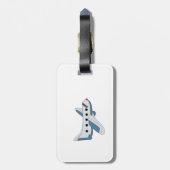 Vliegtuigen in de lucht bagagelabel (Achterkant verticaal)