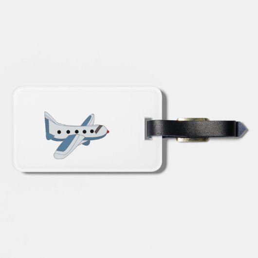 Vliegtuigen in de lucht bagagelabel (Achterkant horizontaal)