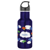 Vliegtuigen Jets Cute Kinder Water Bottle met naam Waterfles (Voorkant)