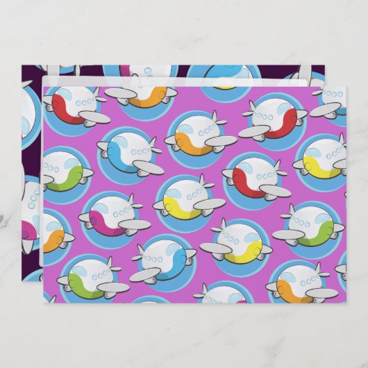 vliegtuigen kaart (Voorkant / Achterkant)