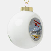 VLIEGTUIGEN KERAMISCHE BAL ORNAMENT (Links)