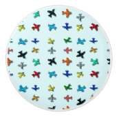 Vliegtuigen Lichtblauwe keramische pull Keramische Knop (Voorkant)