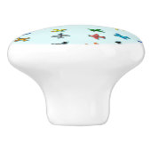 Vliegtuigen Lichtblauwe keramische pull Keramische Knop (Zijkant)