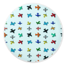 Vliegtuigen Lichtblauwe keramische pull Knop