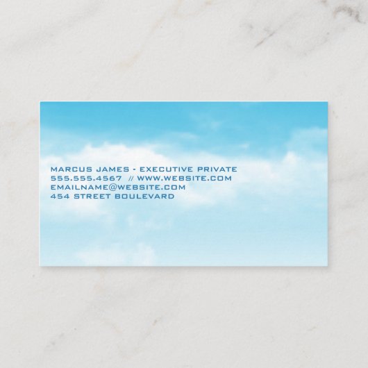 Vliegtuigen | Luchthaven | Reizen Visitekaartje (Achterkant)