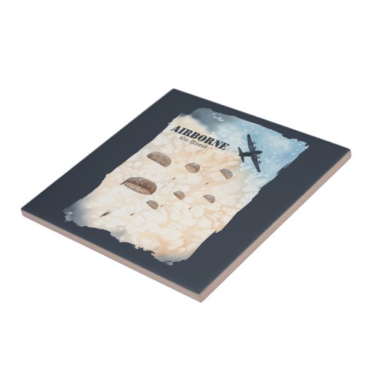 Vliegtuigen met de beste paratroopers  tegeltje (Zijkant)