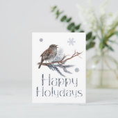 Vliegtuigen met een stekelvertakking en zingingen briefkaart (Staand voorkant)