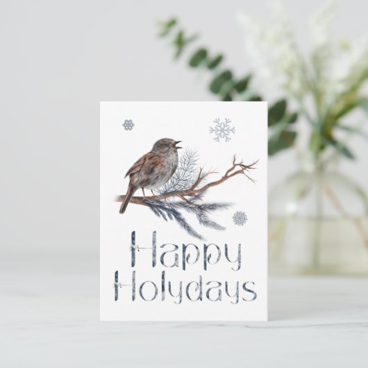 Vliegtuigen met een stekelvertakking en zingingen briefkaart (Staand voorkant)