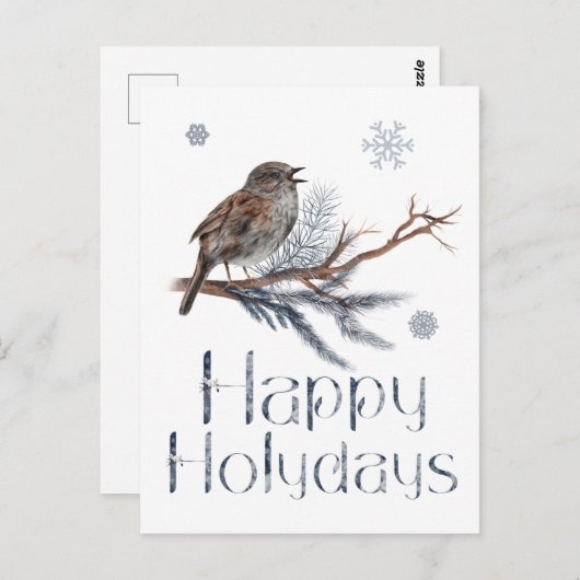 Vliegtuigen met een stekelvertakking en zingingen briefkaart (Voorkant / Achterkant)