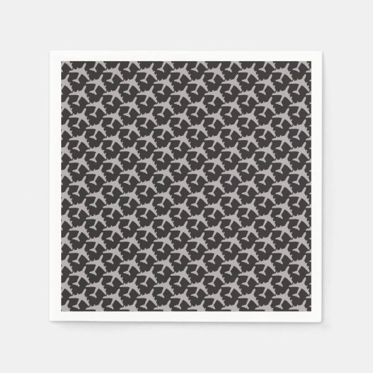 Vliegtuigen met grijze vliegtuigen — Pilot Plane A Servet (Voorkant)