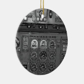 Vliegtuigen met piloot die vliegen met cockpitpilo keramisch ornament (Rechts)