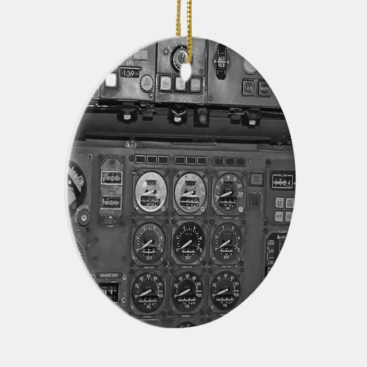 Vliegtuigen met piloot die vliegen met cockpitpilo keramisch ornament (Rechts)