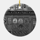 Vliegtuigen met piloot die vliegen met cockpitpilo keramisch ornament (Achterkant)